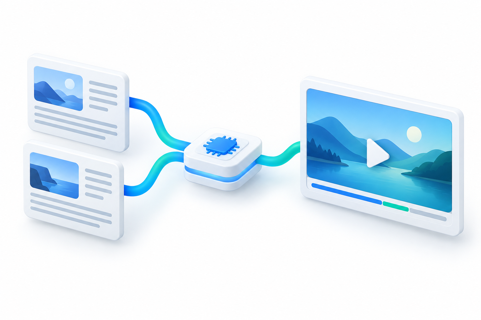 RSS news turned into videos containing ads through AI